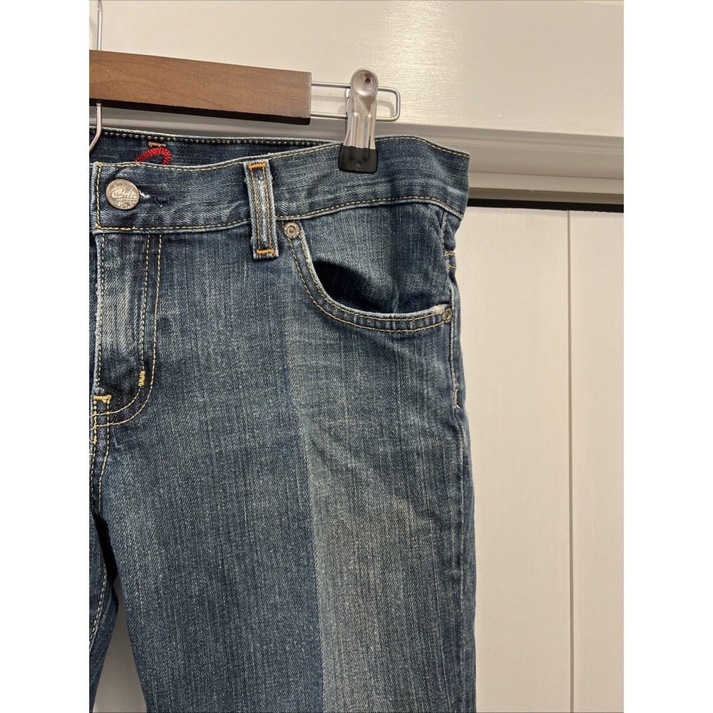VTG Y2K Blue Cult Jeans Women's Sz 28 Flared Low Rise Denim MADE IN USA, 30x33 - Picture 5 of 10